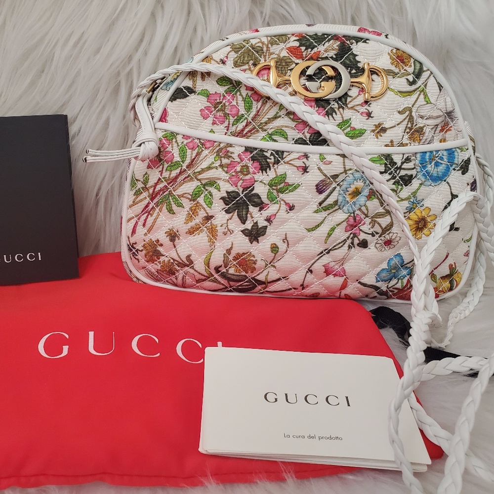 GUCCI Floral Flora Quilted Mini Trapuntata Bag